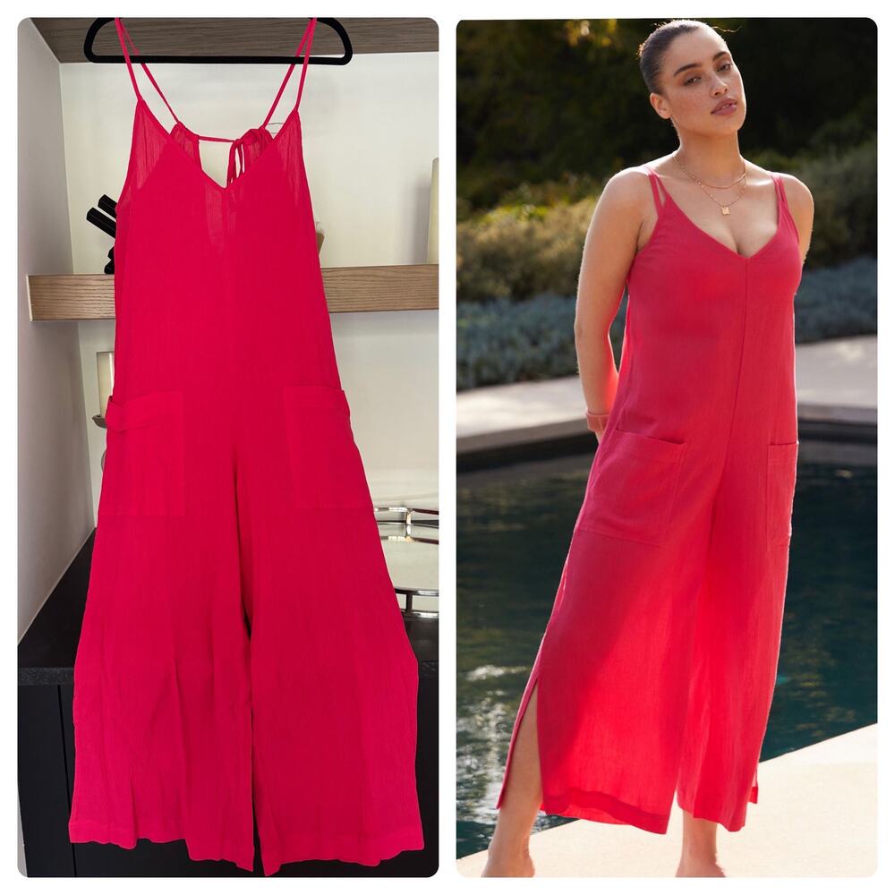 Sanctuary V-Neck Jumpsuit in Island Pink